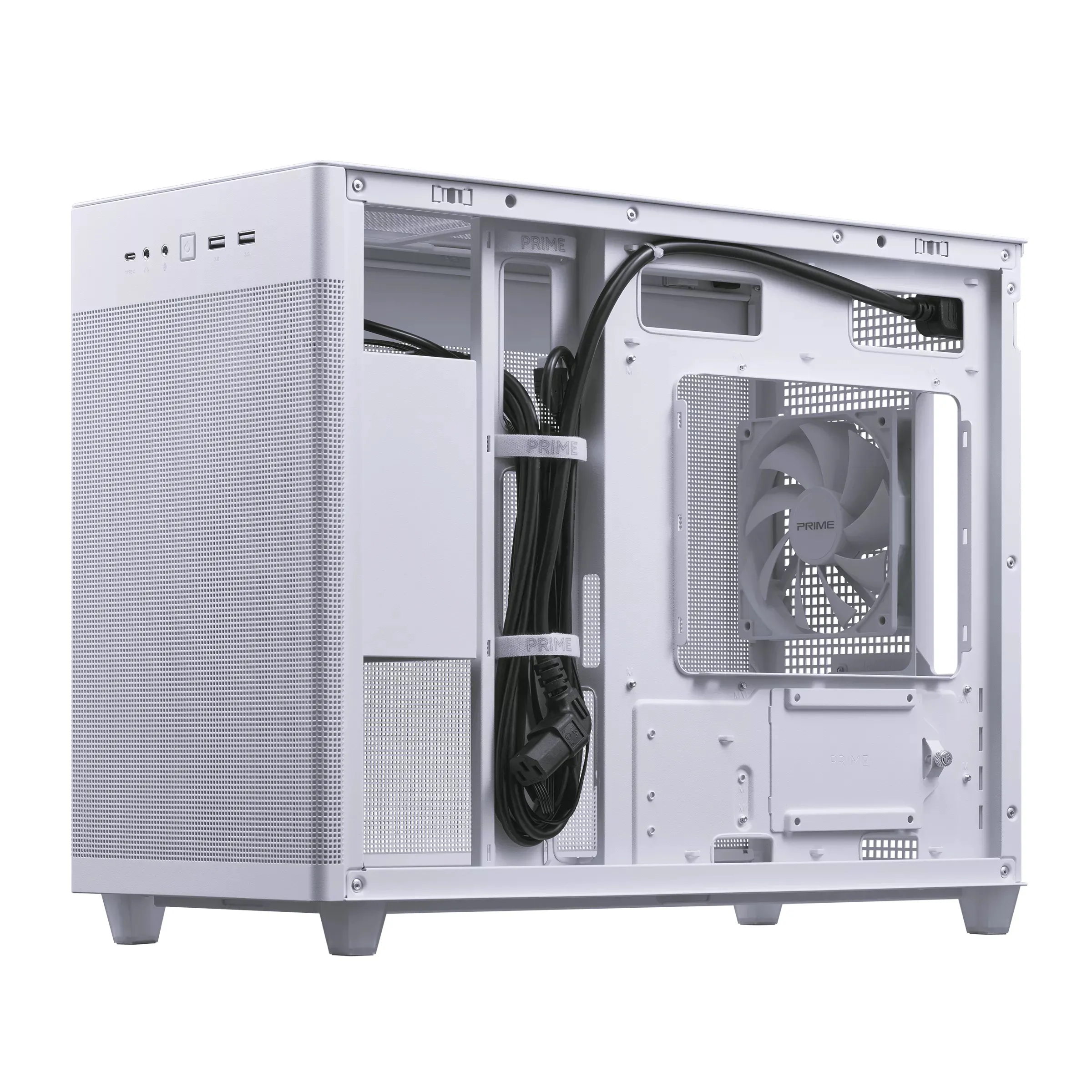 Asus Prime AP201 MicroATX - Mini Tower case, White