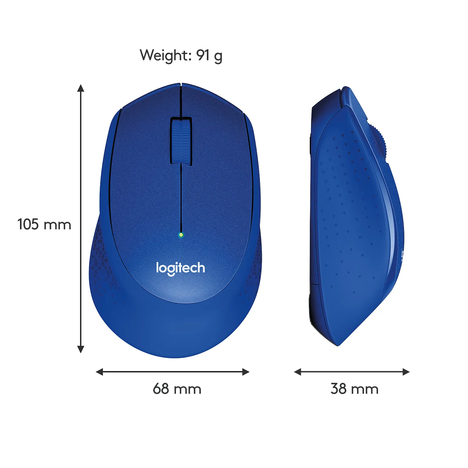 Logitech M330 Silent Plus - wireless mouse, blue