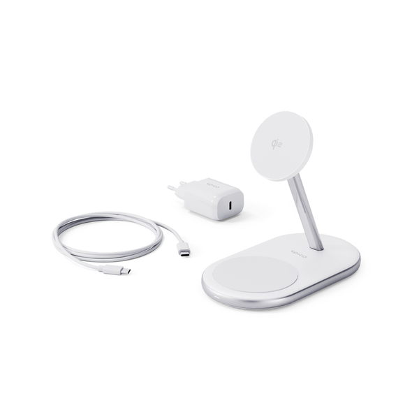 Epico UltraBase Qi2 2in1 Mag+ Wireless Charging Stand EX40 - white
