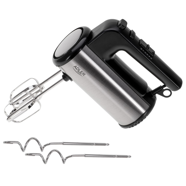 Adler AD 4232 900W Hand Mixer, Black, Stainless Steel