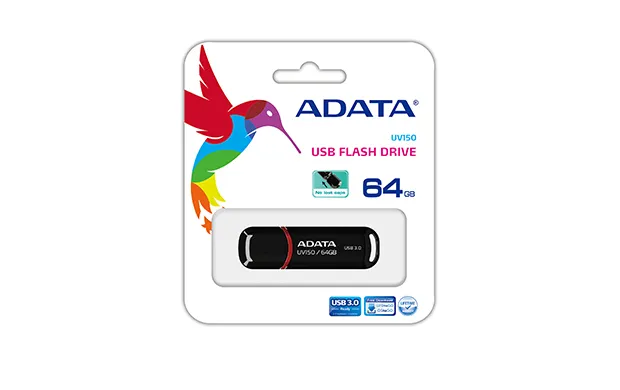 A-Data 64GB UV150 USB 3.0 - memory stick, Black