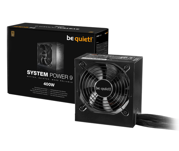 be quiet! System Power 9 400W -virtal&auml;hde, 80 Plus Bronze