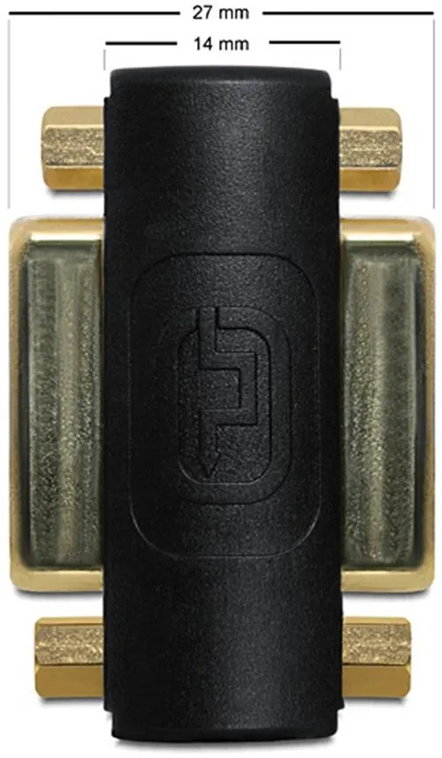 DELTACO DVI-sovitin Dual Link, DVI-I na-na, musta