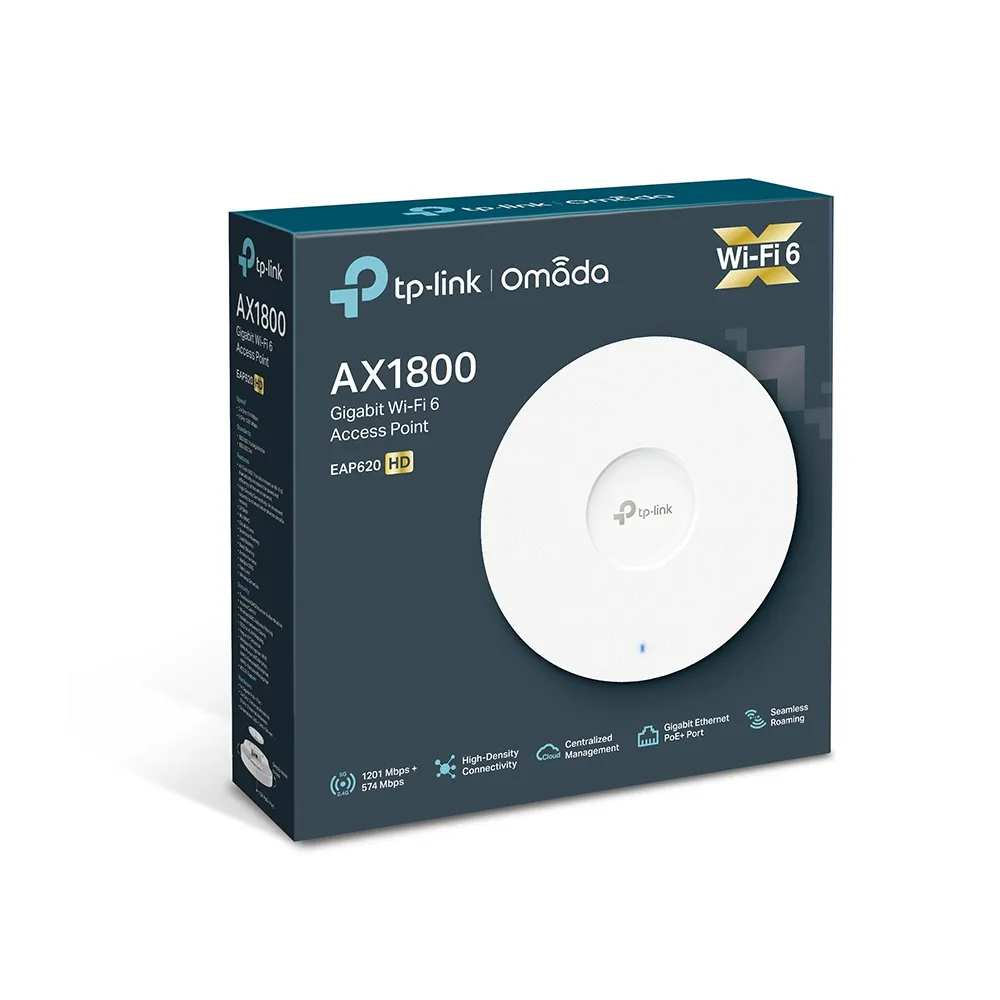 TP-Link Omada EAP620 HD Ceiling, AX1800, Wi-Fi 6 - access point