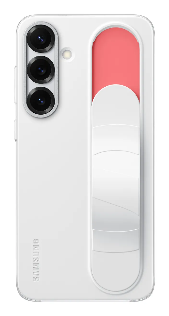 Samsung Galaxy S25+ Standing Grip -suojakuori, Valkoinen