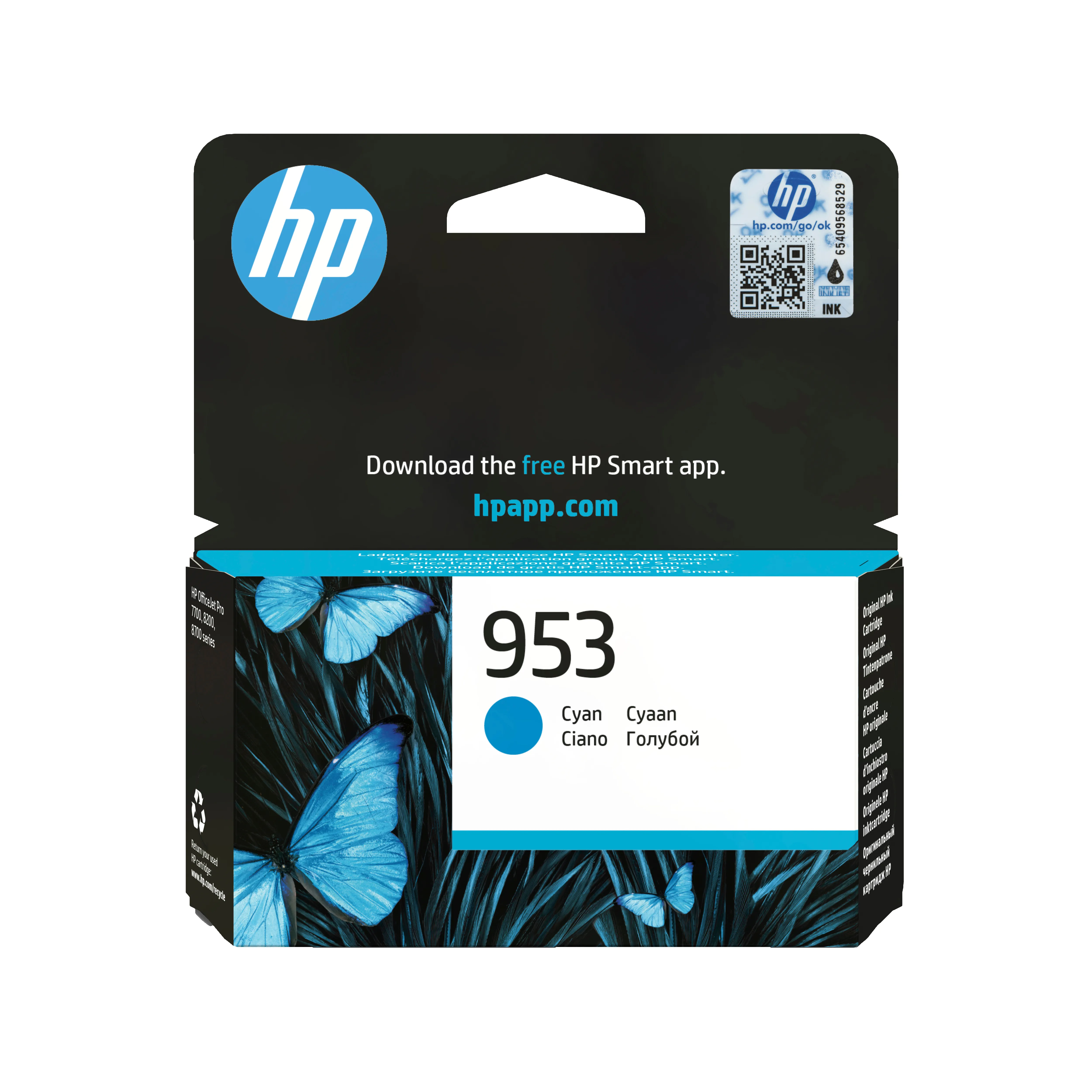 HP 953 -mustekasetti, 9 ml, syaani