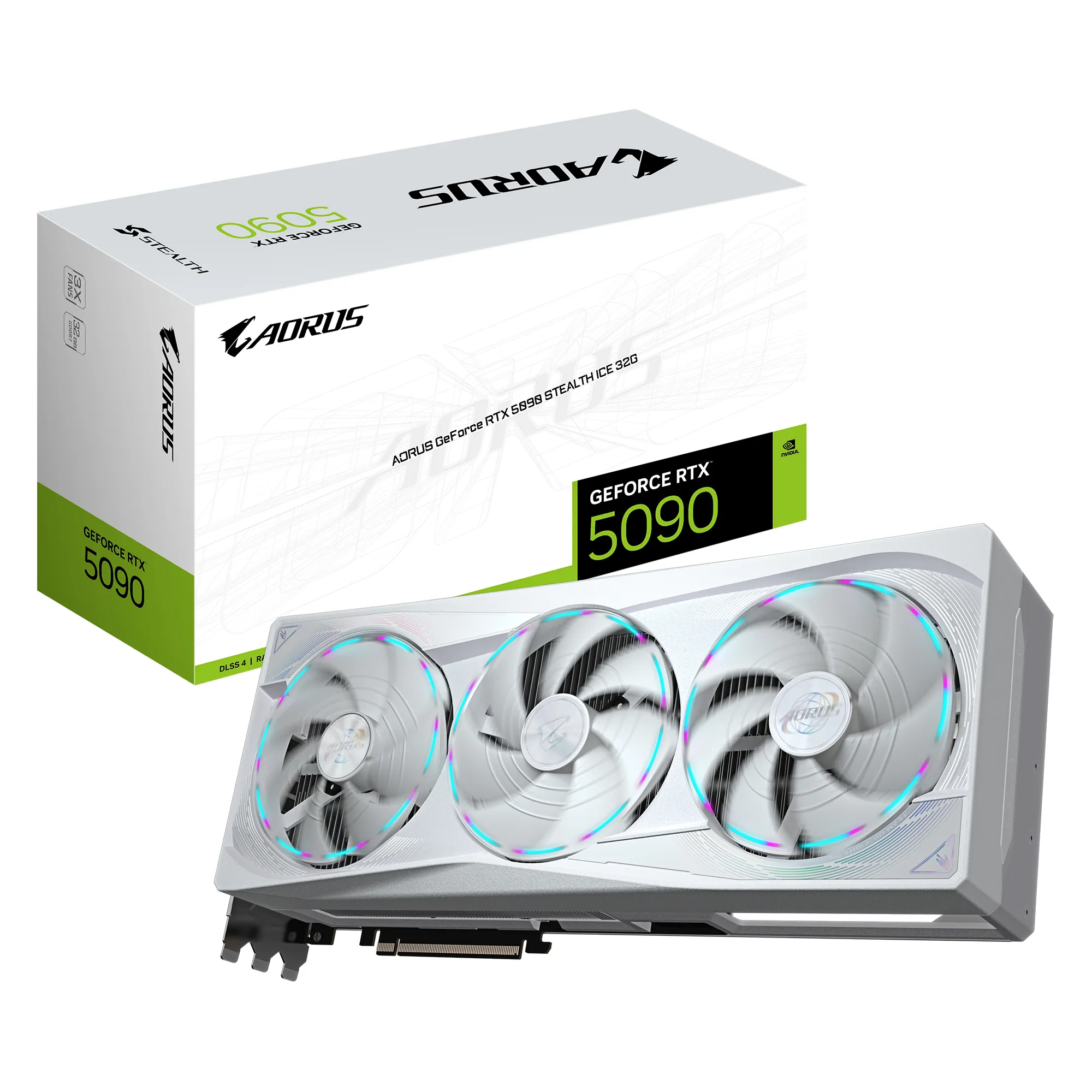 Gigabyte GeForce RTX 5090 Stealth Ice 32 Gt -näytönohjain