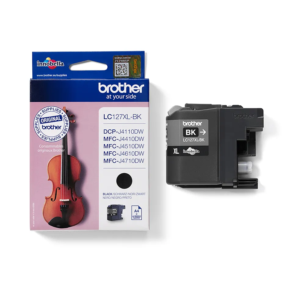 Brother LC127XLBK-mustekasetti, musta
