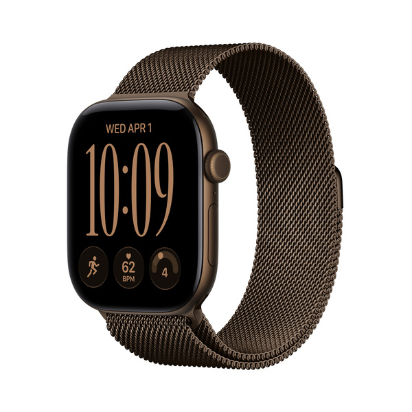 Apple Watch Series 12 (GPS + Cellular) 46mm Dark Bronze Aluminium Case with Dark Bronze Milanese Loop, M/L