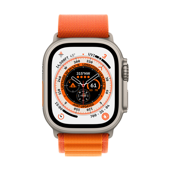 Apple Watch 49mm - Alpine-ranneke, Oranssi (Keskitaso)