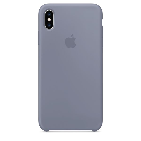 Apple iPhone XS Max ‑silikonikuori, laventeliharmaa