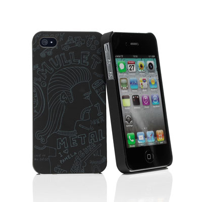 Muvit Black Cover plastic mubkc0328 for Apple Iphone 4s