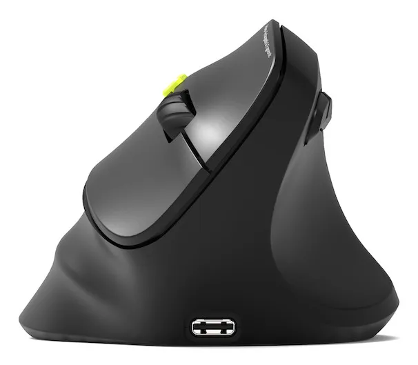 Port Designs PD-910007 Ergo tr&aring;dl&ouml;s ergonomisk mus, svart