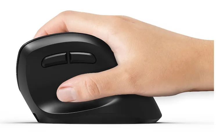 Port Designs PD-910007 Ergo tr&aring;dl&ouml;s ergonomisk mus, svart