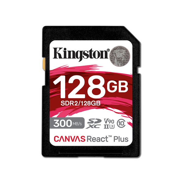 Kingston Canvas React Plus 128GB SDXC UHS-II - memory card