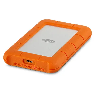 LaCie Rugged USB-C 4TB 2.5" Rugged external HDD, Orange, Silver