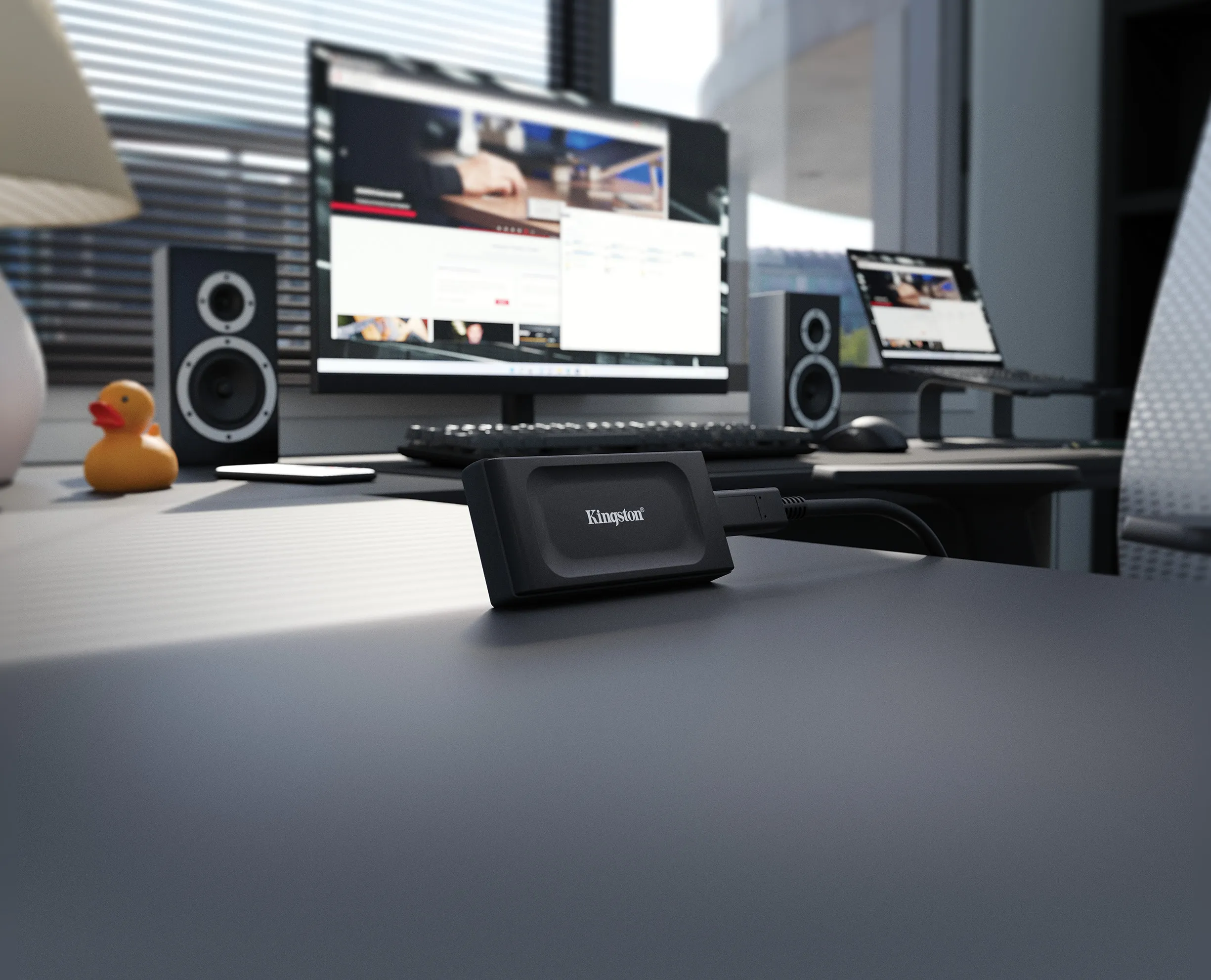 Kingston XS1000 2 TB USB-C - extern SSD, Svart