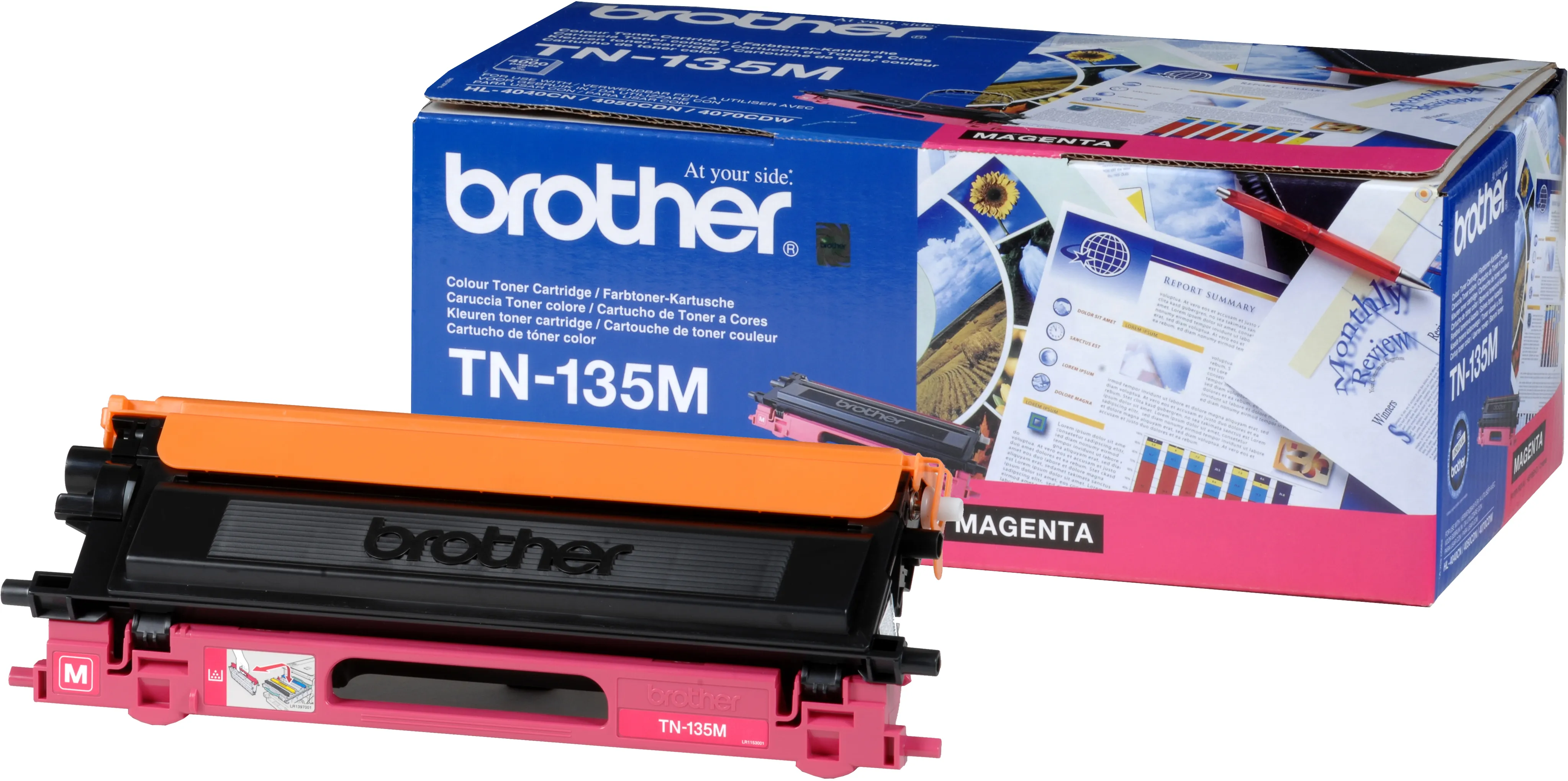 Brother TN135M -laserv&auml;rikasetti, magenta