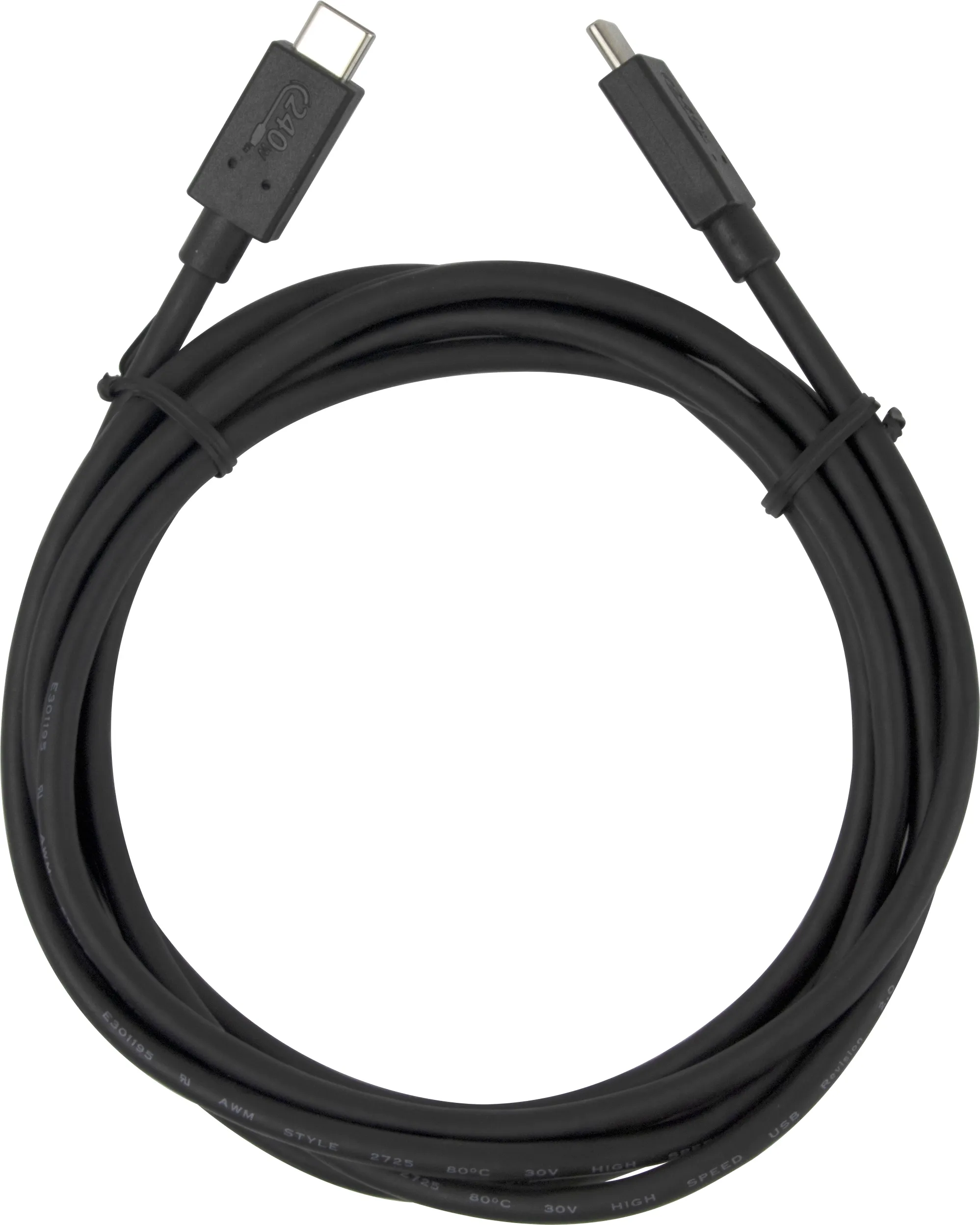 Deltaco USB-C - USB-C EPR 240W USB 2.0 - kabel, Svart, 1m