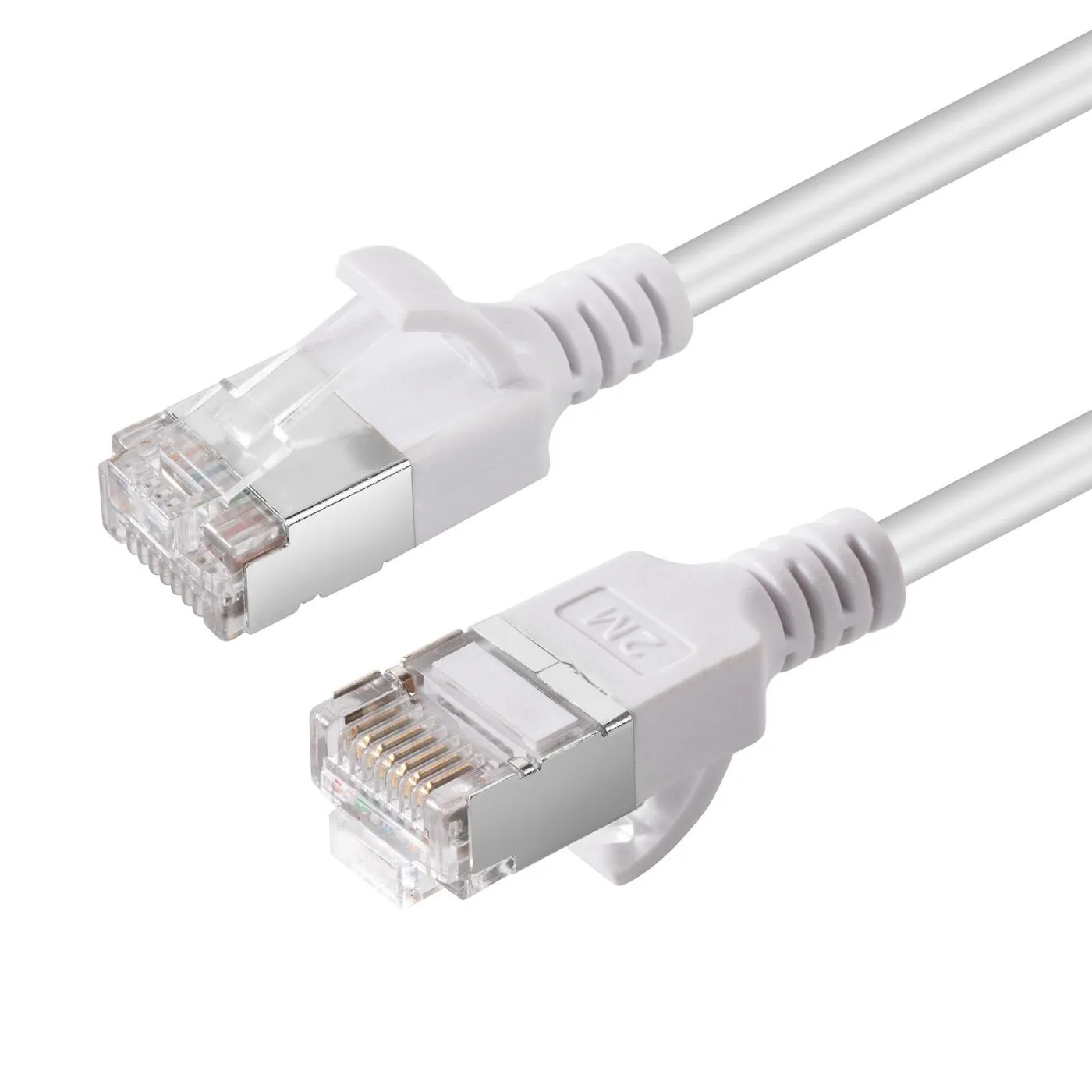MicroConnect Cat6a U/FTP Slim - nätverkskabel, 1,5m, Vit