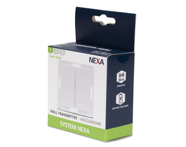 System Nexa Pro WTE-2, langaton sein&auml;l&auml;hetin, ilman kehyst&auml;, 433MHz