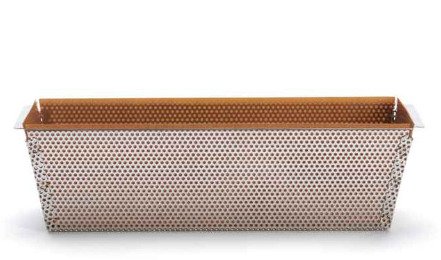 De Buyer Plumcake Forato rei'itetty leip&auml;vuoka ruostumaton ter&auml;s 26 cm hopea