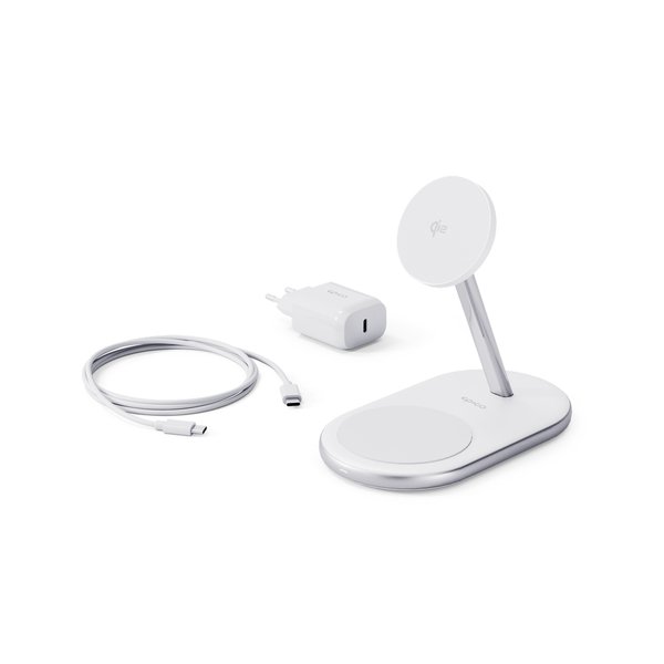 Epico UltraBase Qi2 2in1 Mag+ Wireless Charging Stand EX40 - white