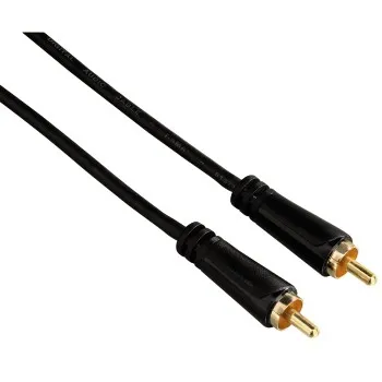 Hama gold-plated RCA audio cable, 1.5 m, Black