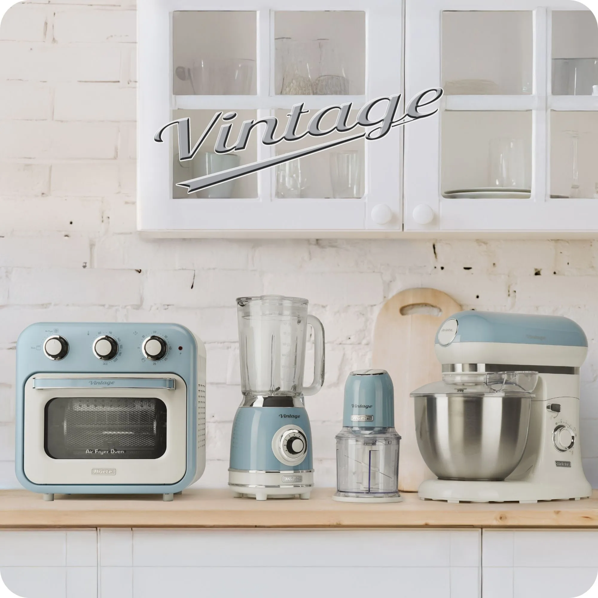 Ariete Vintage - milk frother, Blue