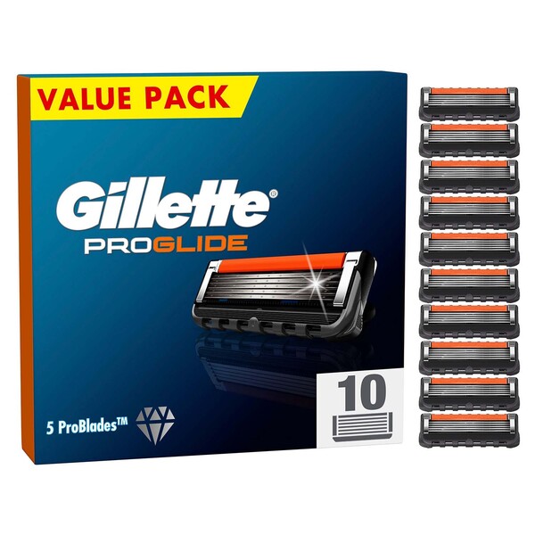 Gillette ProGlide -vaihtoter&auml;t, 10 kappaletta