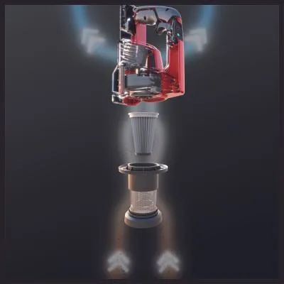 Einhell Power X-Change TE-SV 18 Li-Solo Cordless Stick vacuum cleaner, Red/Black