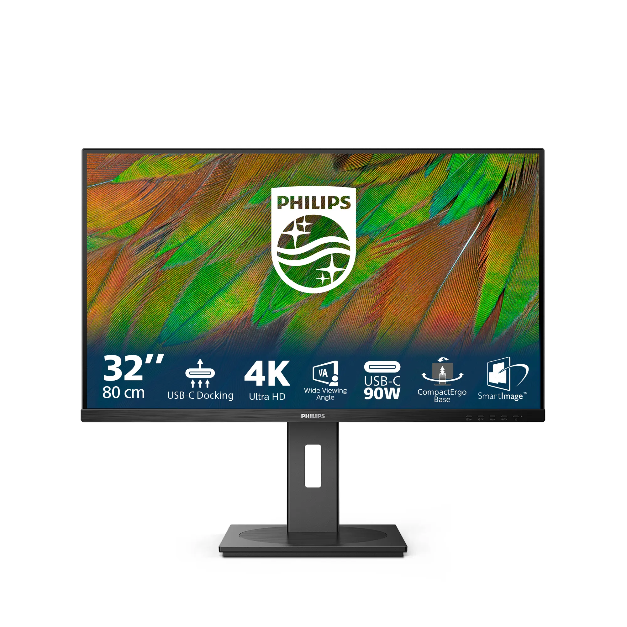 Philips 31.5" 32B1U3900. 4k Ultra HD, 60Hz, 4ms, USB-C, VA - monitor