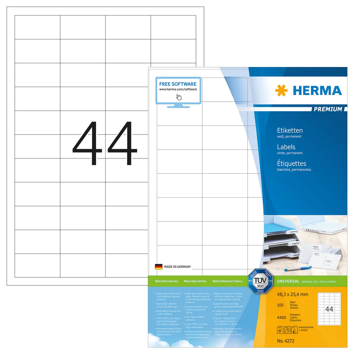 Herma label Premium 48,3x25,4 (4400)