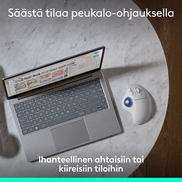 Logitech Ergo M575S Wireless Trackball, Off-White