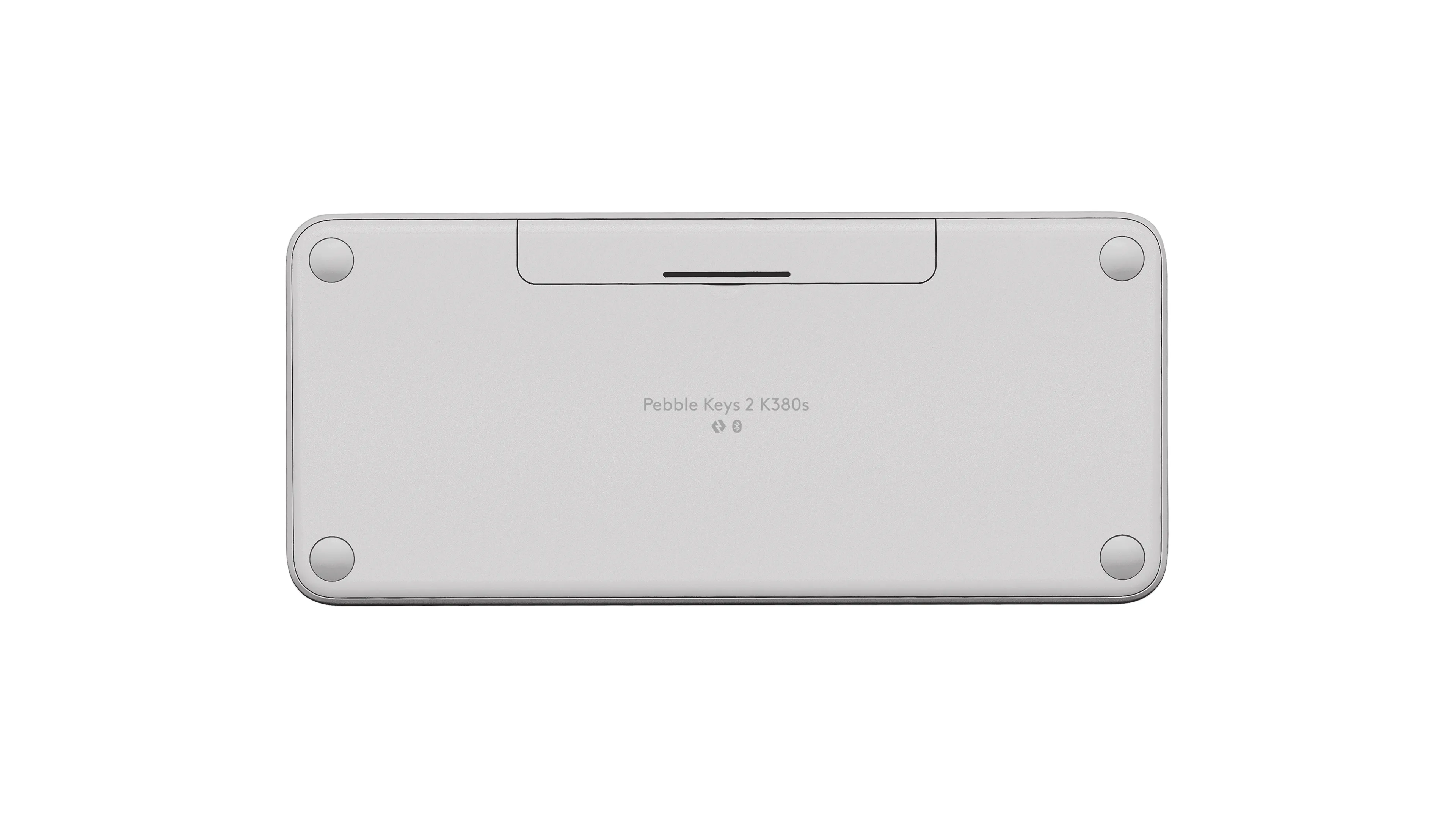Logitech Pebble Keys 2 K380s -langaton n&auml;pp&auml;imist&ouml;, Tonal White