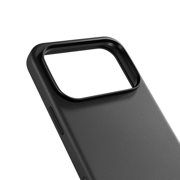 Epico Leather Pro Mag+ Case | iPhone 17 Pro/18 Pro | Black | Qi2  &  MagSafe Compatible | Camera Island Protector