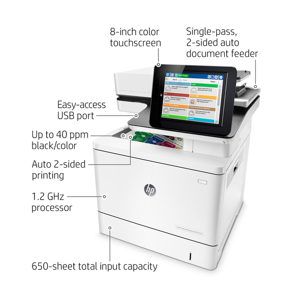 HP LaserJet M577dn Duplex, LAN, A4 -v&auml;rilasertulostin