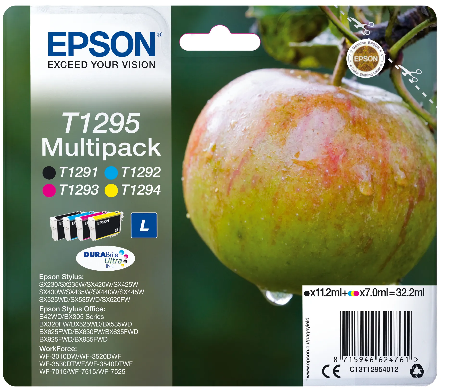Epson T1295-mustekasettipakkaus, moniv&auml;rinen