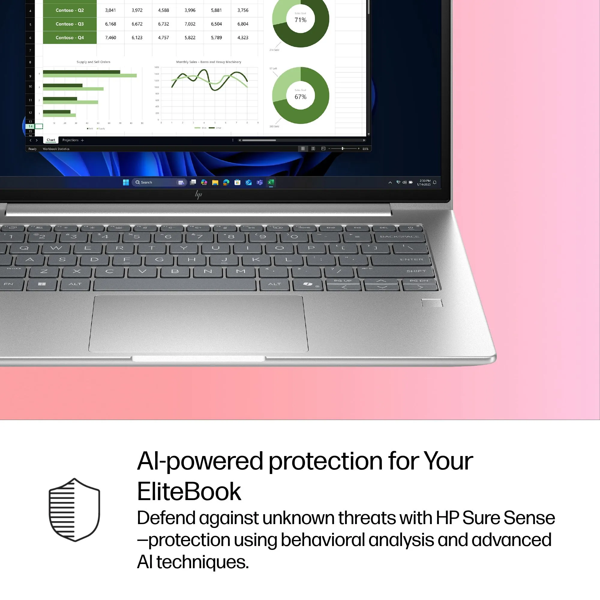 HP EliteBook 6 G1i AI 14" 225U, 24 Gt, 512 Gt SSD, Win 11 Pro -kannettava, Hopea