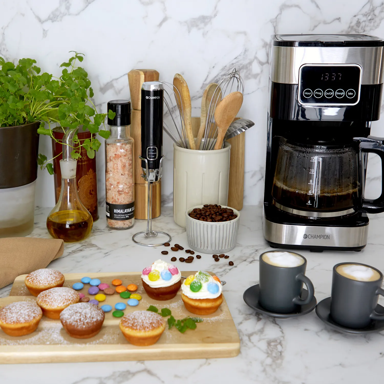 Champion Digital - coffee maker, 12 cups, stainless