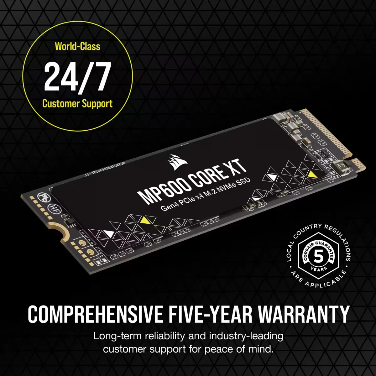 Corsair MP600 CORE XT 4 Tt, PCIe 4.0, M.2 -SSD-levy