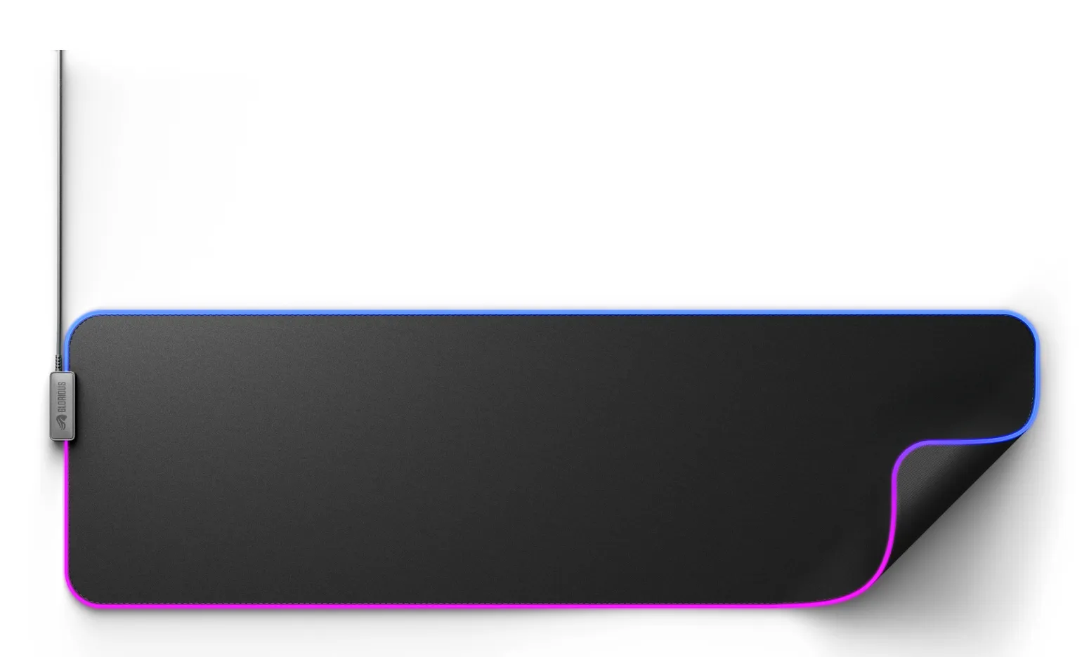 Glorious Pad 2 GLED Large Extended - gaming mousepad, Black, 91x28cm