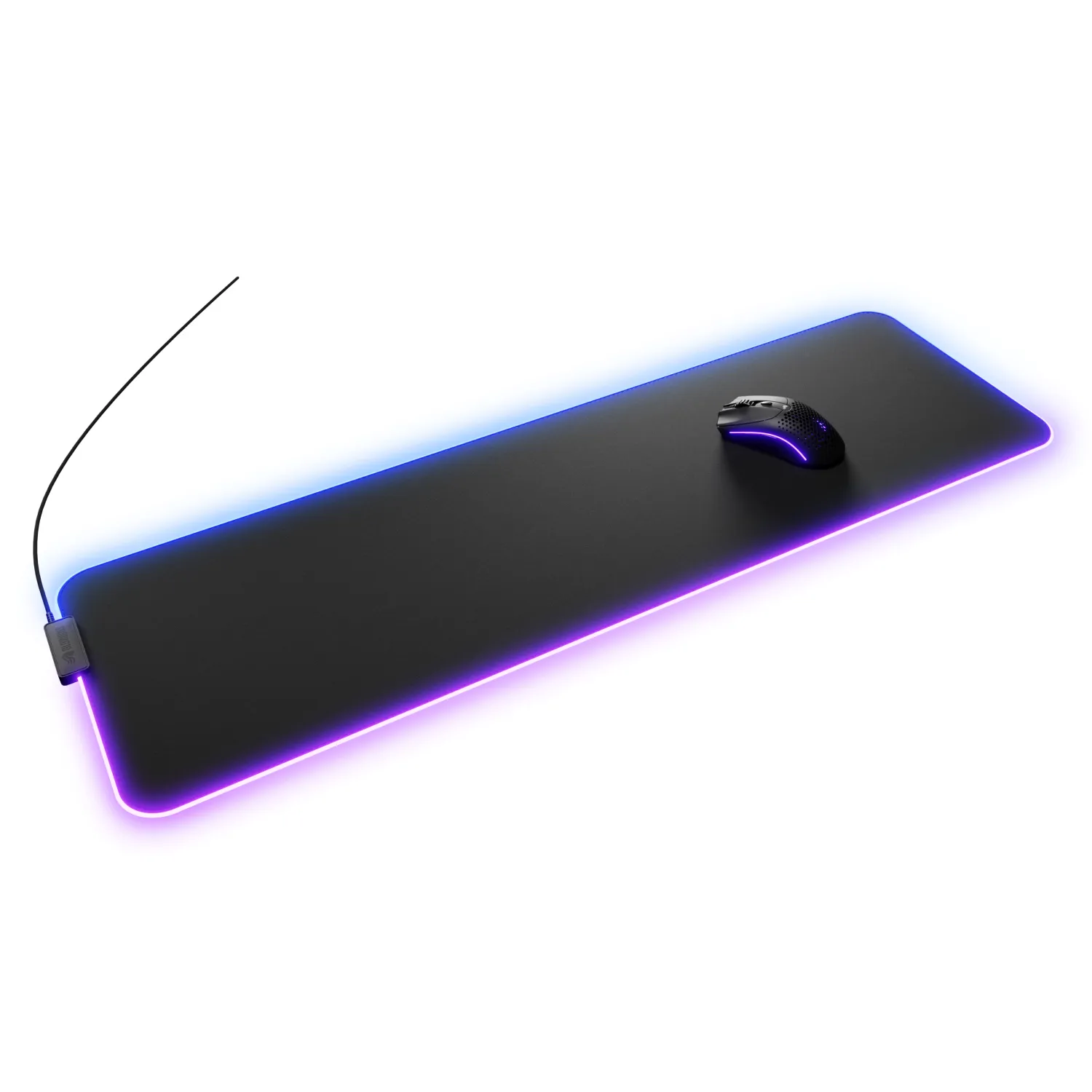Glorious Pad 2 GLED Large Extended - gaming mousepad, Black, 91x28cm