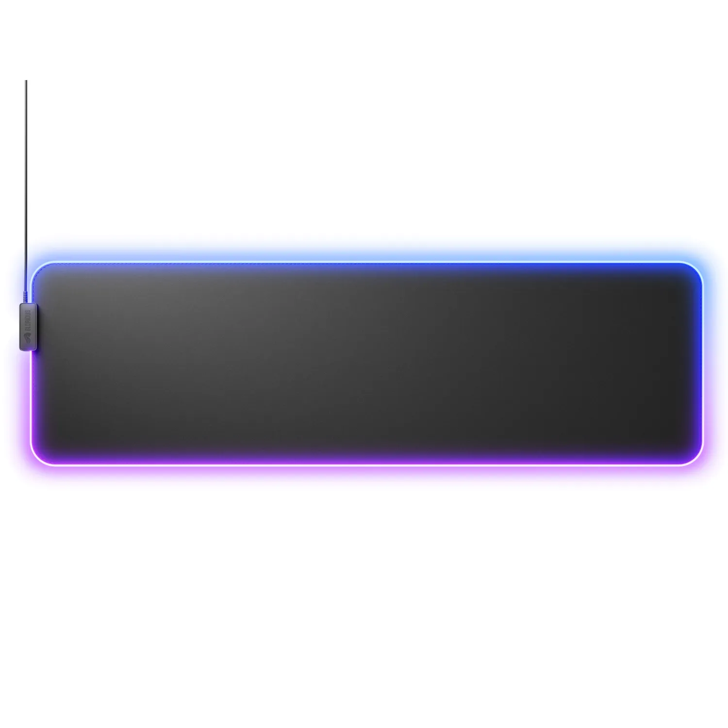Glorious Pad 2 GLED Large Extended - gaming mousepad, Black, 91x28cm