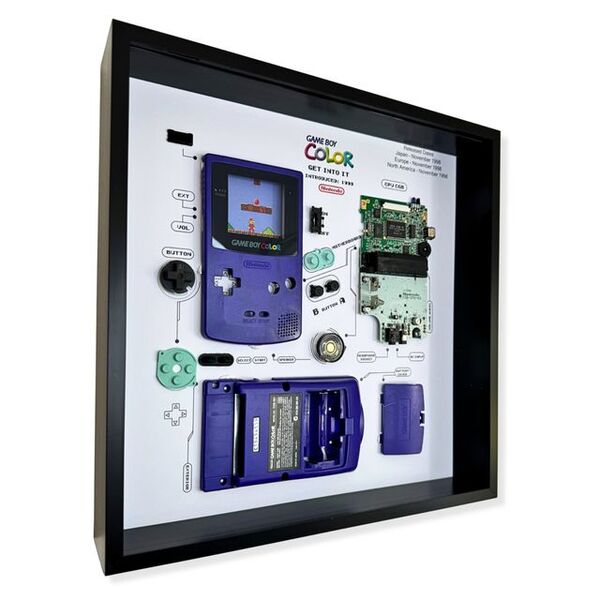 GRC Retro Art Nintendo Gameboy Color Console - display, Purple