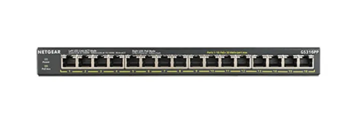 16Port GBPoE+Unmnged Switch 183W+FlexPoE