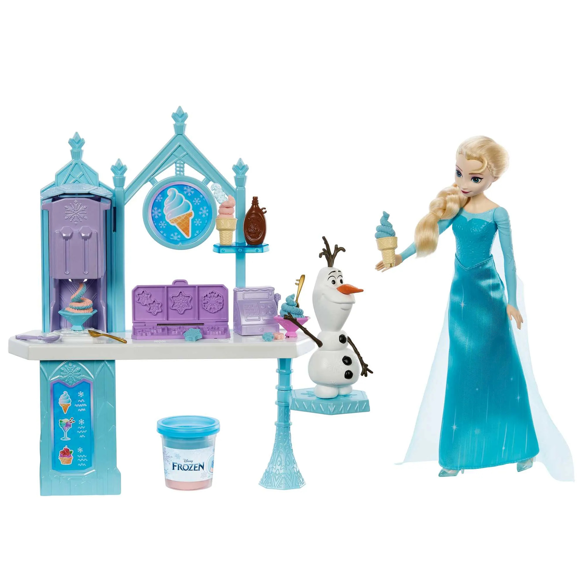 Mattel Disney Frozen Elsa and Olafs Ice Cream Stand Backdrop