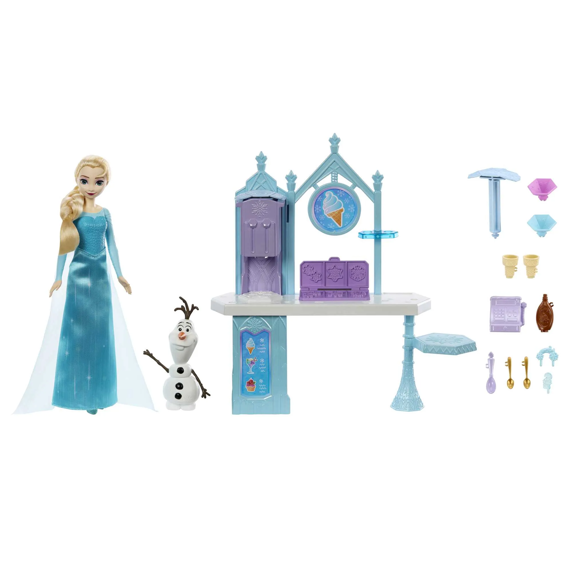 Mattel Disney Frozen Elsa and Olafs Ice Cream Stand Backdrop