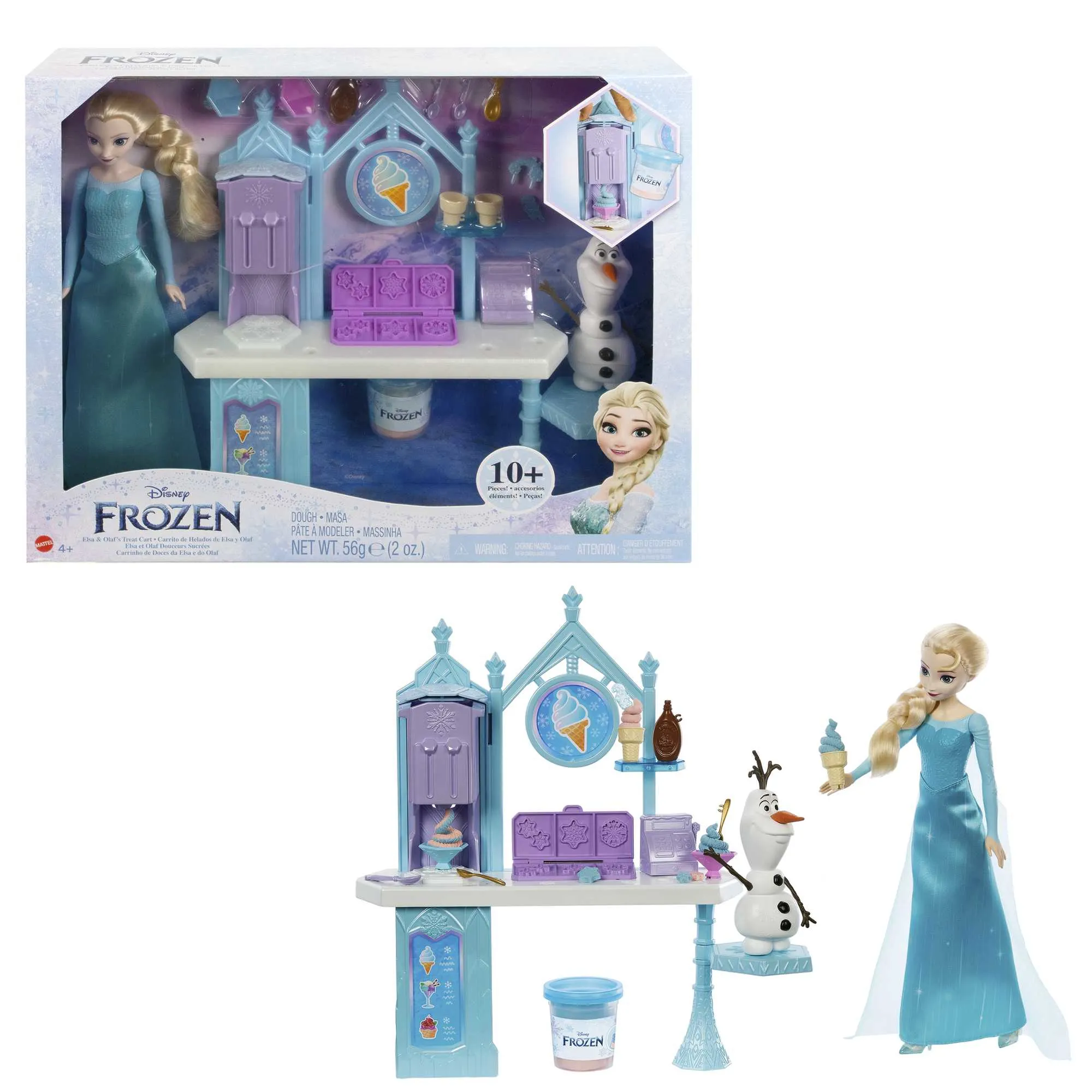 Mattel Disney Frozen Elsa and Olafs Ice Cream Stand Backdrop