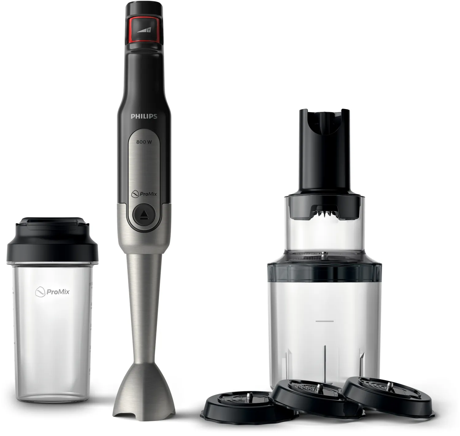 Philips Viva Collection ProMix HR2656/90 800W 0.5L Hand Blender Kit, Black, brushed stainless steel